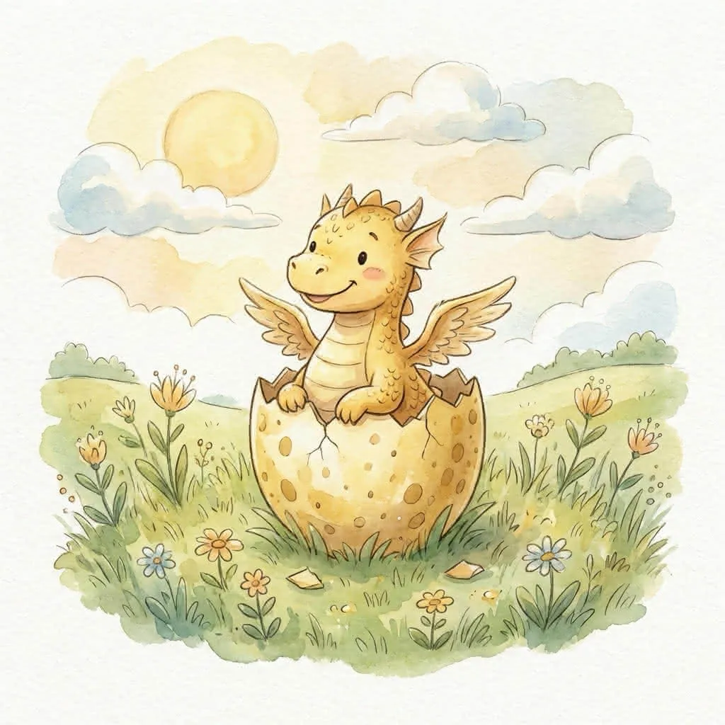 Illustratie bij de draak is er