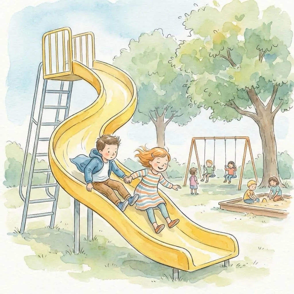 Illustratie bij De Glijbaan