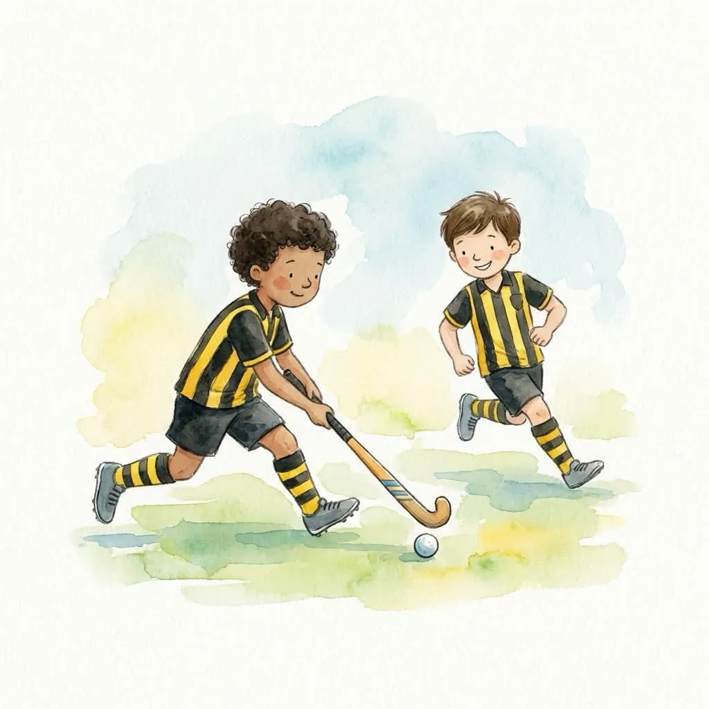 Illustratie bij De Hockeywedstrijd