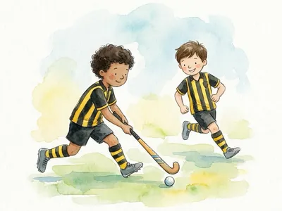 De Hockeywedstrijd