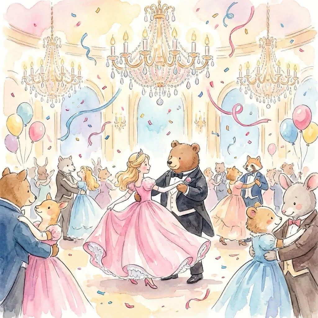 Illustratie bij het bal