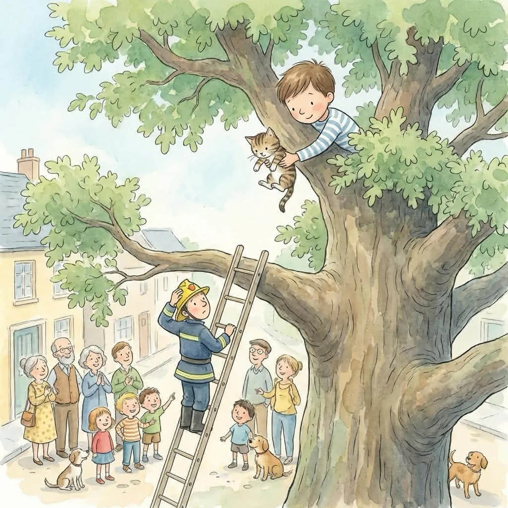 Illustratie bij Kat in de Boom